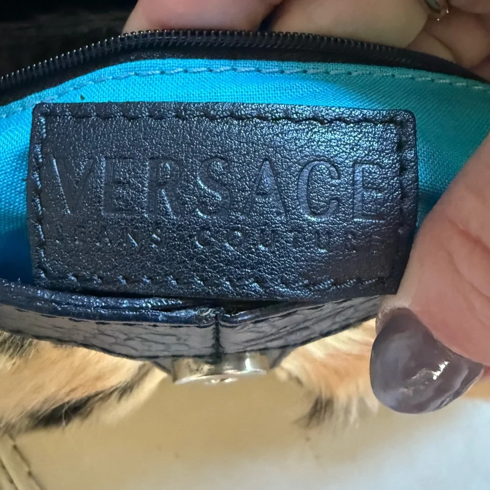 Versace Jeans Couture Faux Tiger Fur Shoulder Bag - Picture 7 of 16